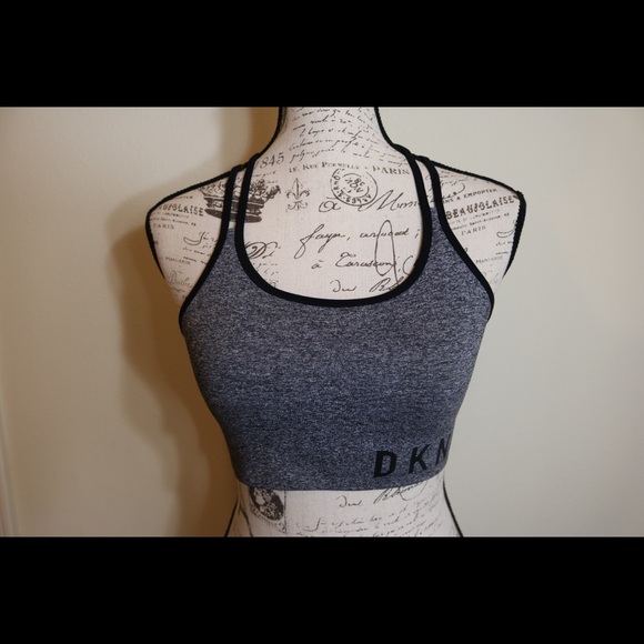Dkny Other - New DKNY sports bra Strappy back size small gray